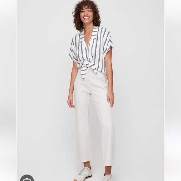 Striped tie-up Rayon shirt - Picture 2 of 7